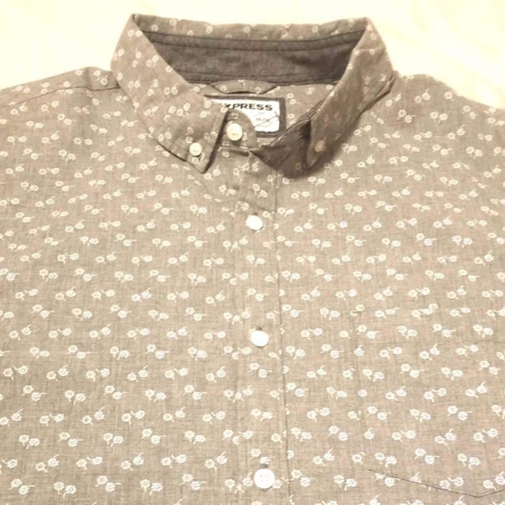 Men's Express Slim Solid Soft Wash Shirt "NEW" W/Tags!